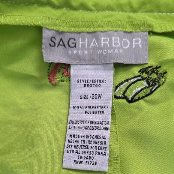 Sag Harbor Sport On The Green Embroidered Gold Design Capri Pants - Picture 3 of 13